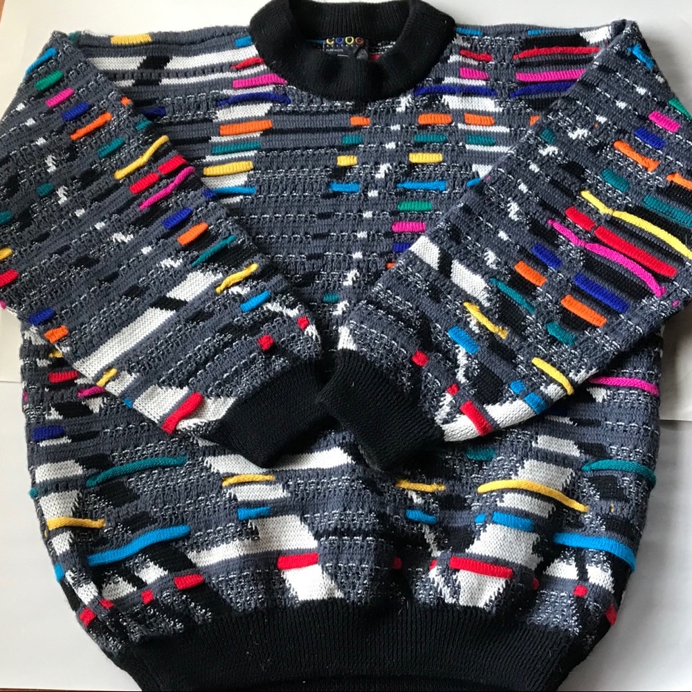 SOLD 🚨Vintage Bright Colors COOGI Sweater XL